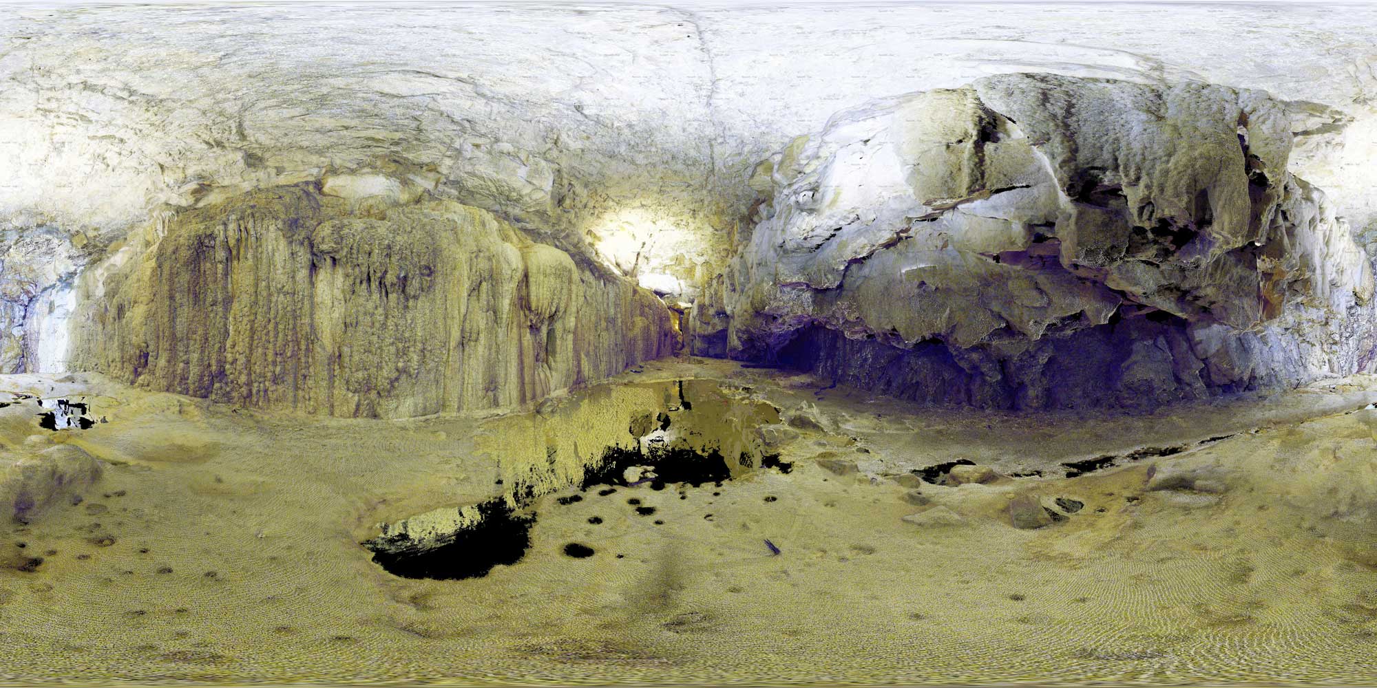 panoramic interior of Dowkerbottom Cave